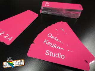 Sleutelhangers kamer sleutel print op aluminium